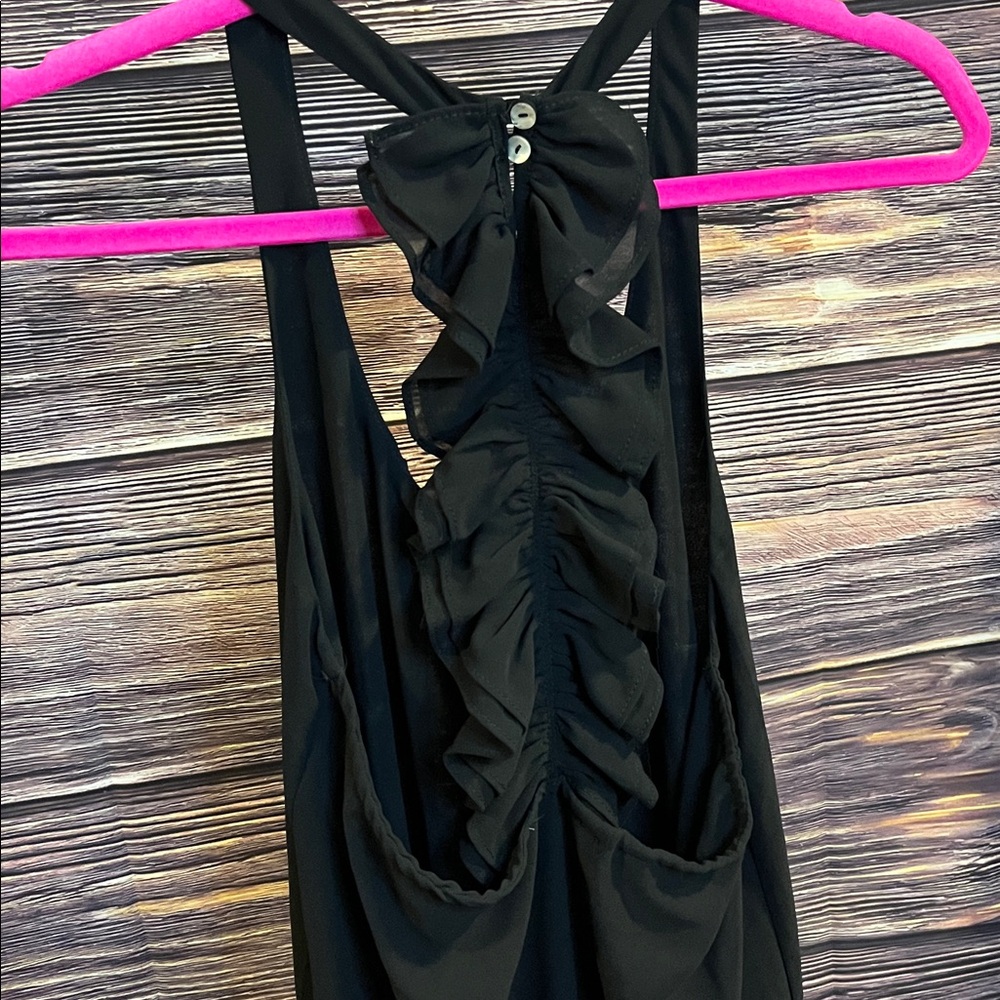 Vizio Black Ruffled T-Back - Picture 5 of 5